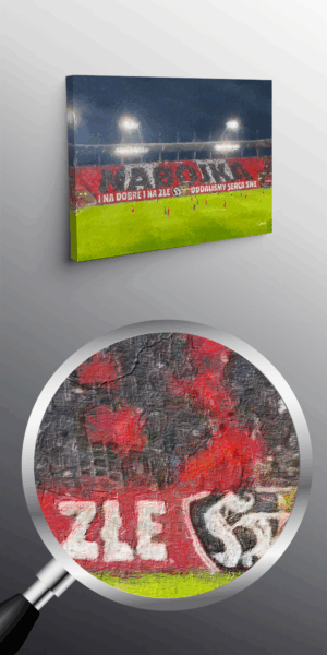 Obraz na ścianę Widzew Łódź ,,NABOJKA"