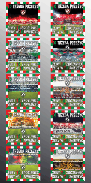 Wlepki Legia Warszawa pakiet 50 szt. (10 wzorów)