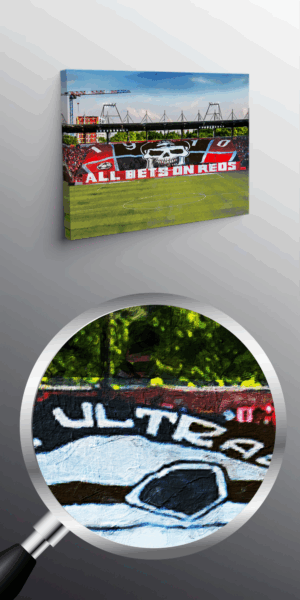 Obraz na ścianę Widzew Łódź ,,ALL BETS ON REDS"